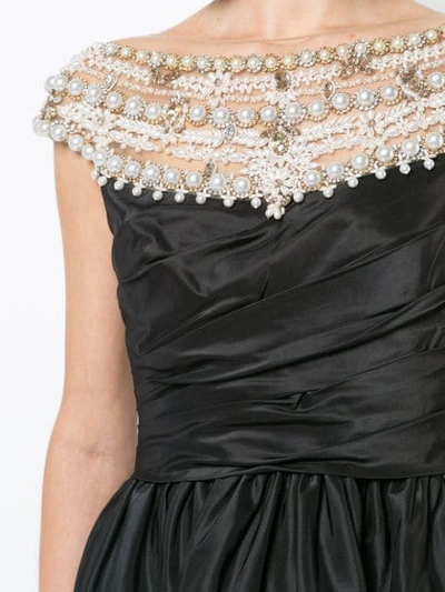 Shop Marchesa Faux Pearl In Black