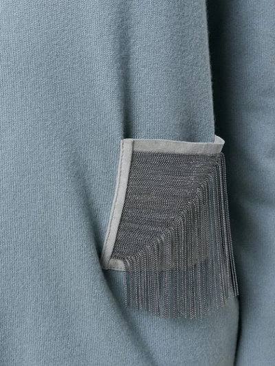 Shop Fabiana Filippi Embellished Detail Jumper - Grey