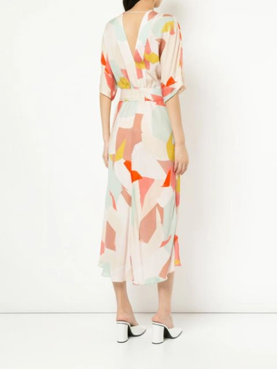 Shop Ginger & Smart Print Converge Belted Dress In Multicolour