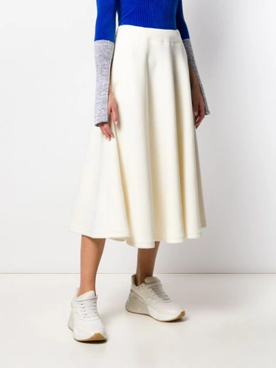 Shop Courrèges Flared Skirt In White