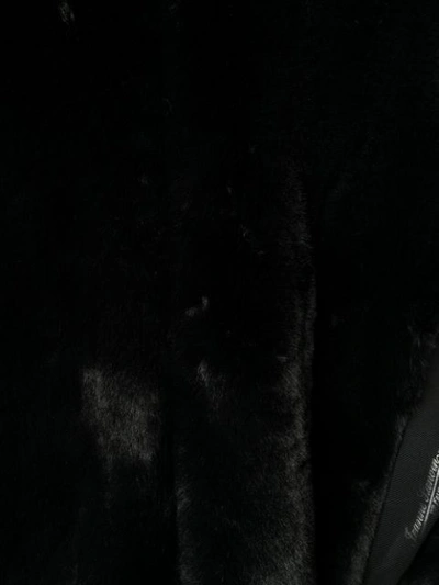 Shop Lanvin Faux Fur Open Front Coat - Black