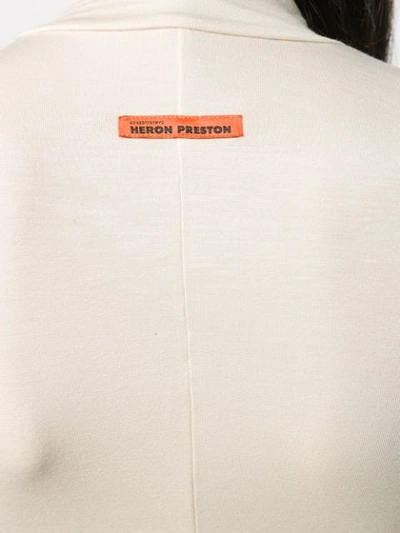 Shop Heron Preston Structured Shoulder Dress In Neutrals
