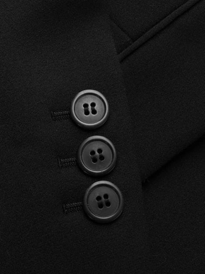 Prada Flap Detail Blazer Jacket In F00002 Nero