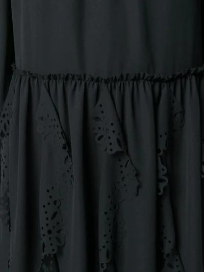 Shop See By Chloé Laser-cut Detail Dress - Black