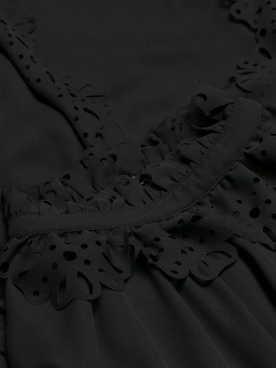Shop See By Chloé Laser-cut Detail Dress - Black