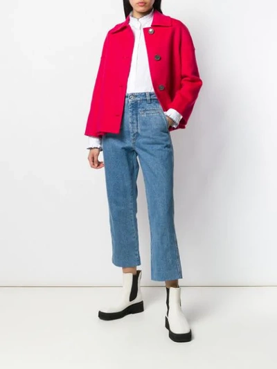Shop Marni Double-face Jacket In 00r60 Raspberry