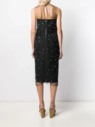 Shop N°21 Tulle Overlay Crystal-embellished Dress In Black