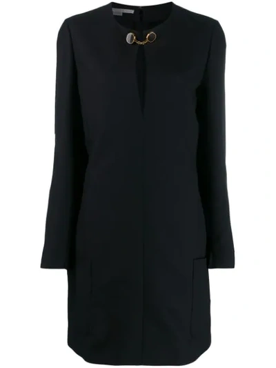 Shop Stella Mccartney Brooch Embellished Shift Dress In Black