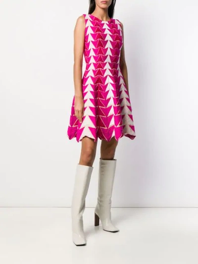 Shop Antonino Valenti Arrow Print Dress In Pink