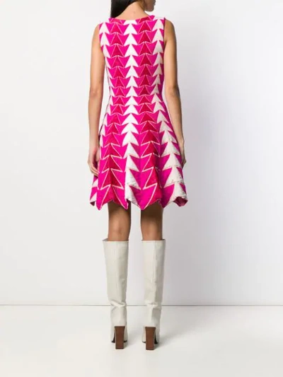 Shop Antonino Valenti Arrow Print Dress In Pink