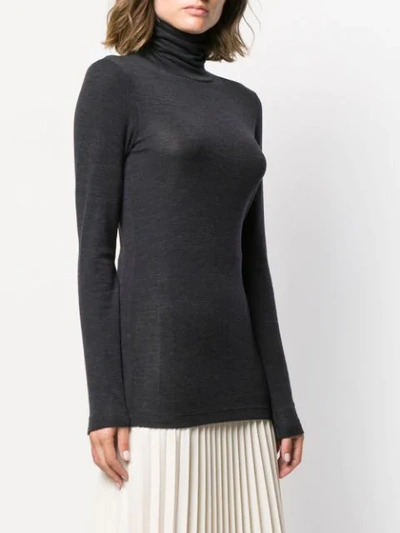 Shop Brunello Cucinelli Roll Neck Sweater In Grey