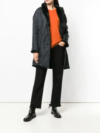 Shop Aspesi Mid-length Raincoat In Black