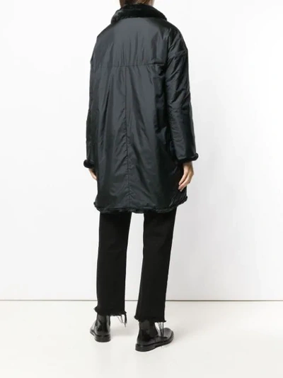 Shop Aspesi Mid-length Raincoat In Black