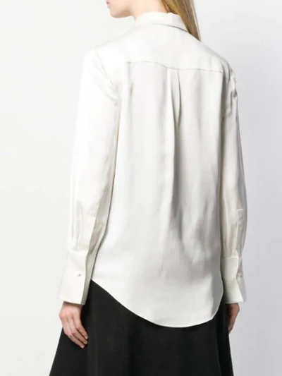 ALEXANDER MCQUEEN RUFFLED BOW SHIRT - 白色