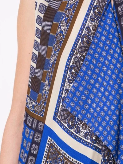 Shop Elie Tahari Pernilla Paisley-print Top In Blue