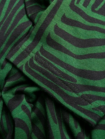 Shop Andamane Zebra Print Turtleneck Top In Green