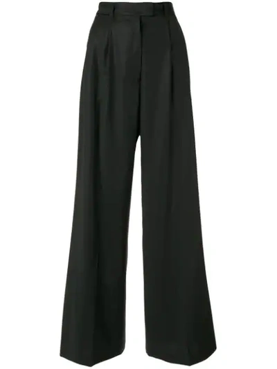 Shop Paul & Joe Wide-leg Tailored Trousers In Black