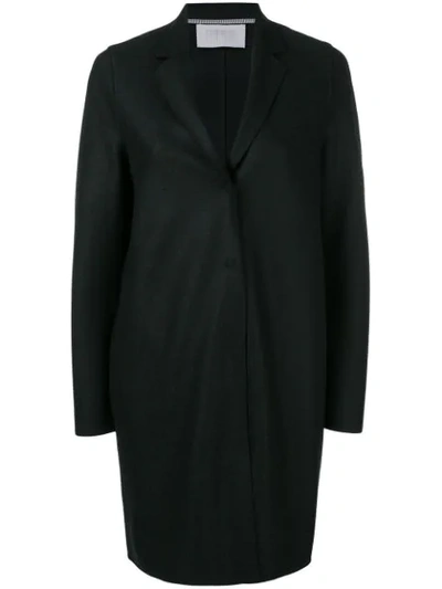 Shop Harris Wharf London Fitted Single-breasted Coat In Black