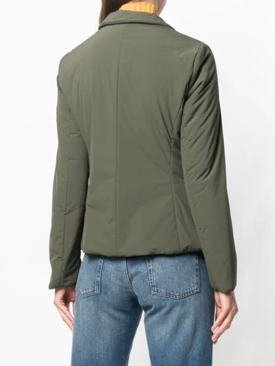 Shop Aspesi Padded Fitted Jacket In Green