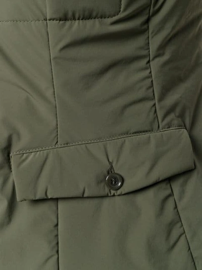 Shop Aspesi Padded Fitted Jacket In Green
