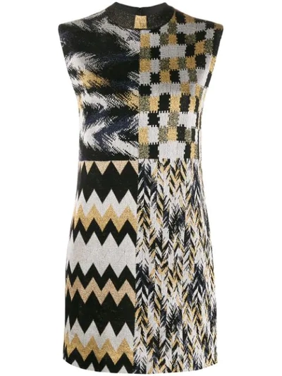 Shop Missoni Patchwork Dress In Neutrals