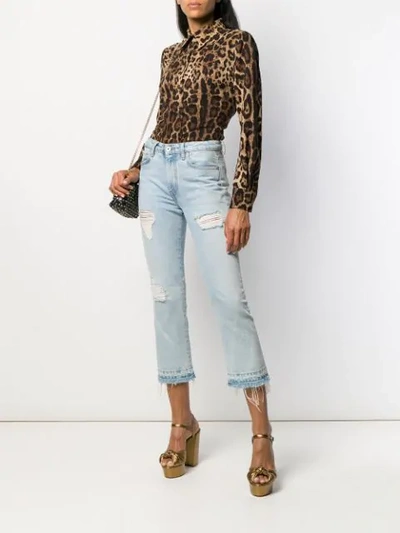 Shop Dolce & Gabbana Leopard-print Shirt In Brown