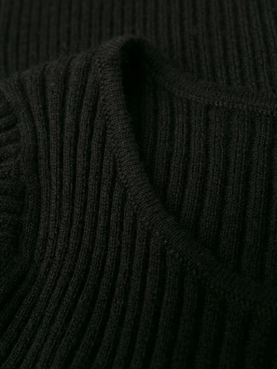 Shop Snobby Sheep Boat-neck Knit Sweater In Black