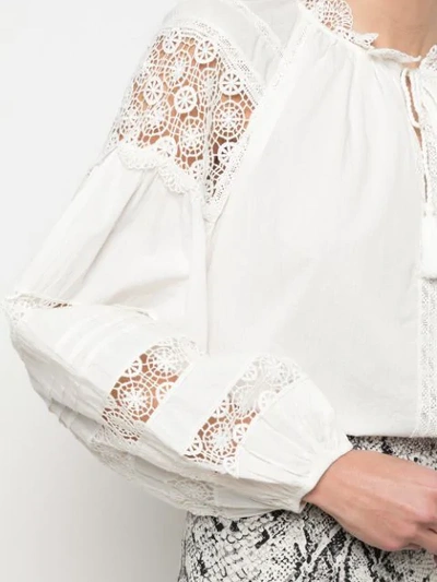 Shop Ulla Johnson Crochet Insert Blouse In White