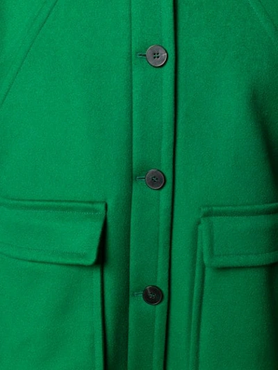 Shop Alberto Biani Oversized Button-up Jacket In Green