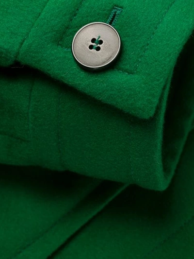 Shop Alberto Biani Oversized Button-up Jacket In Green