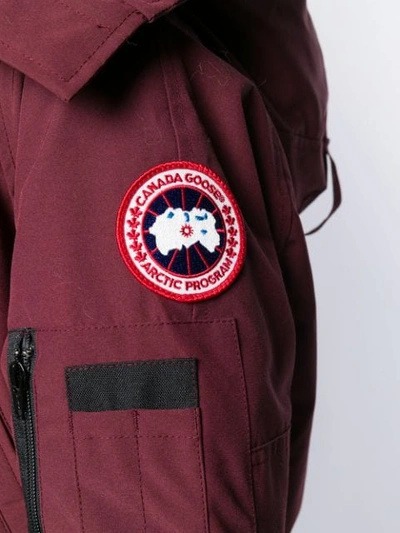 Shop Canada Goose Trimmed Hood Puffer Jacket In Red