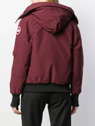 Shop Canada Goose Trimmed Hood Puffer Jacket In Red