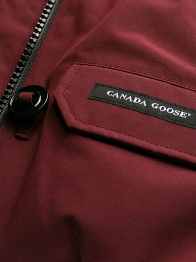 Shop Canada Goose Trimmed Hood Puffer Jacket In Red