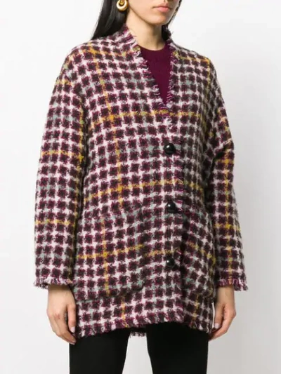 Shop Isabel Marant Tweed Cardi In Pink