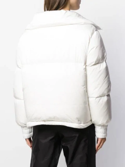 Shop Moncler Padded Down Jacket In White