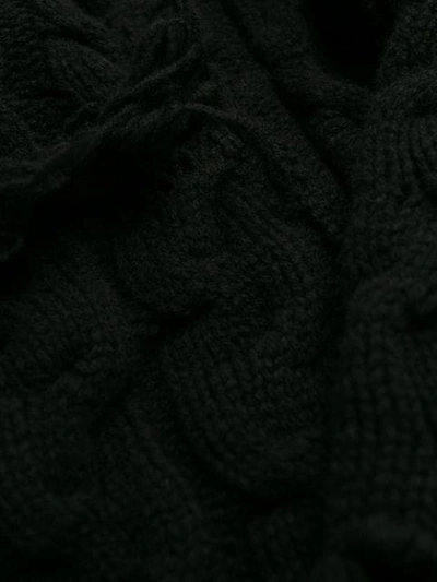 Shop Etro Destroyed Effect Cardigan In Black