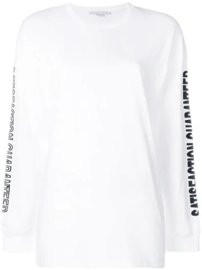 Shop Stella Mccartney Slogan Sweatshirt - White