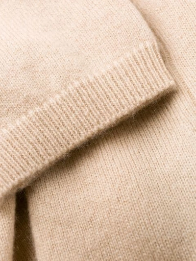 Shop Allude Roll Neck Jumper In Neutrals