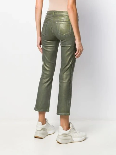 Shop J Brand Cropped Skinny Jeans In Green