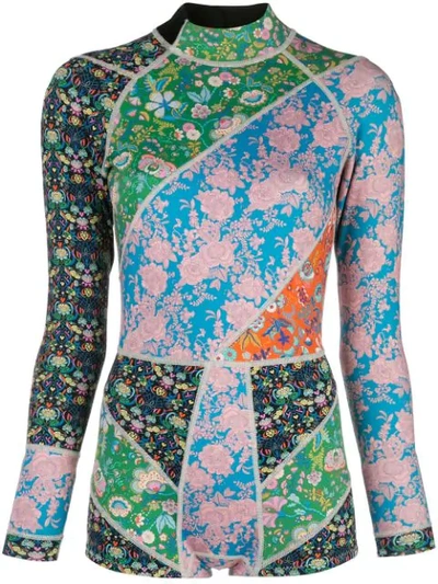 Shop Cynthia Rowley Daybreak Floral Wetsuit In Multicolour