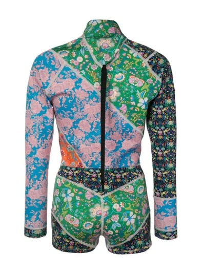 Shop Cynthia Rowley Daybreak Floral Wetsuit In Multicolour