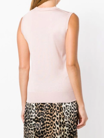 Shop Dolce & Gabbana Knitted Vest Top - Pink