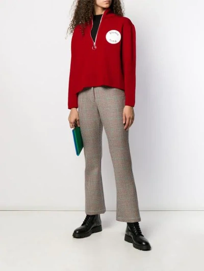 Shop Etudes Studio Louise Half-zip Sweater In Red