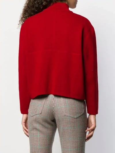 Shop Etudes Studio Louise Half-zip Sweater In Red