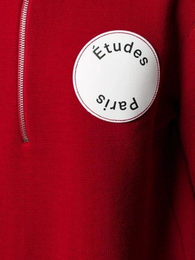 Shop Etudes Studio Louise Half-zip Sweater In Red