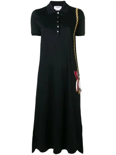 Shop Thom Browne Polo Shirt Dress In 蓝色