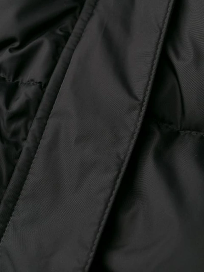 Shop Aspesi Padded Hooded Jacket In Black