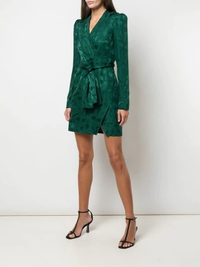 Shop Saloni Bibi Dress In Green