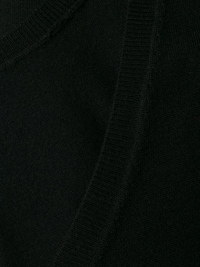 Shop P.a.r.o.s.h Lilla V-neck Sweater In Black