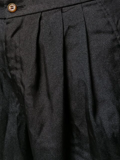 Shop Comme Des Garçons Comme Des Garçons Pleated Waist Trousers In Black